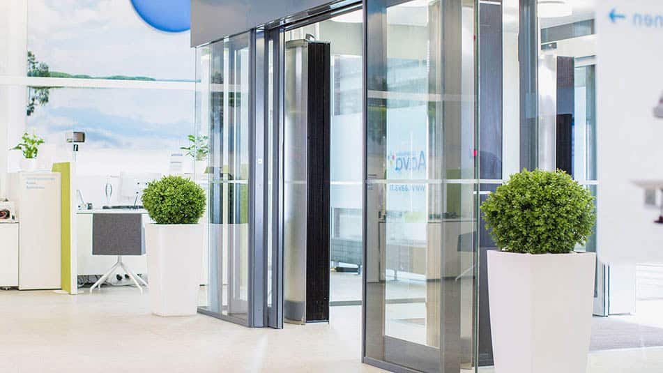 KONE automatic sliding doors maintain smooth people flow at Aava health service centre.